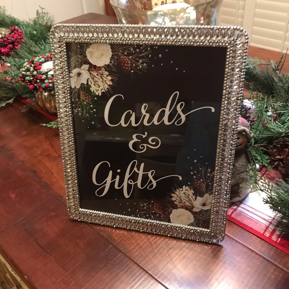 Gorgeous silver rhinestone picture frame
